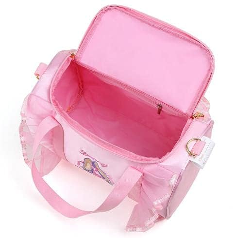 XLXX Ballet Bag for Little Girls Kids Handbag Duffel Crossbody Dance Bag Princess Dance Bag Luggage Bag (Embroidery Dance Shoes) - Opticdeals