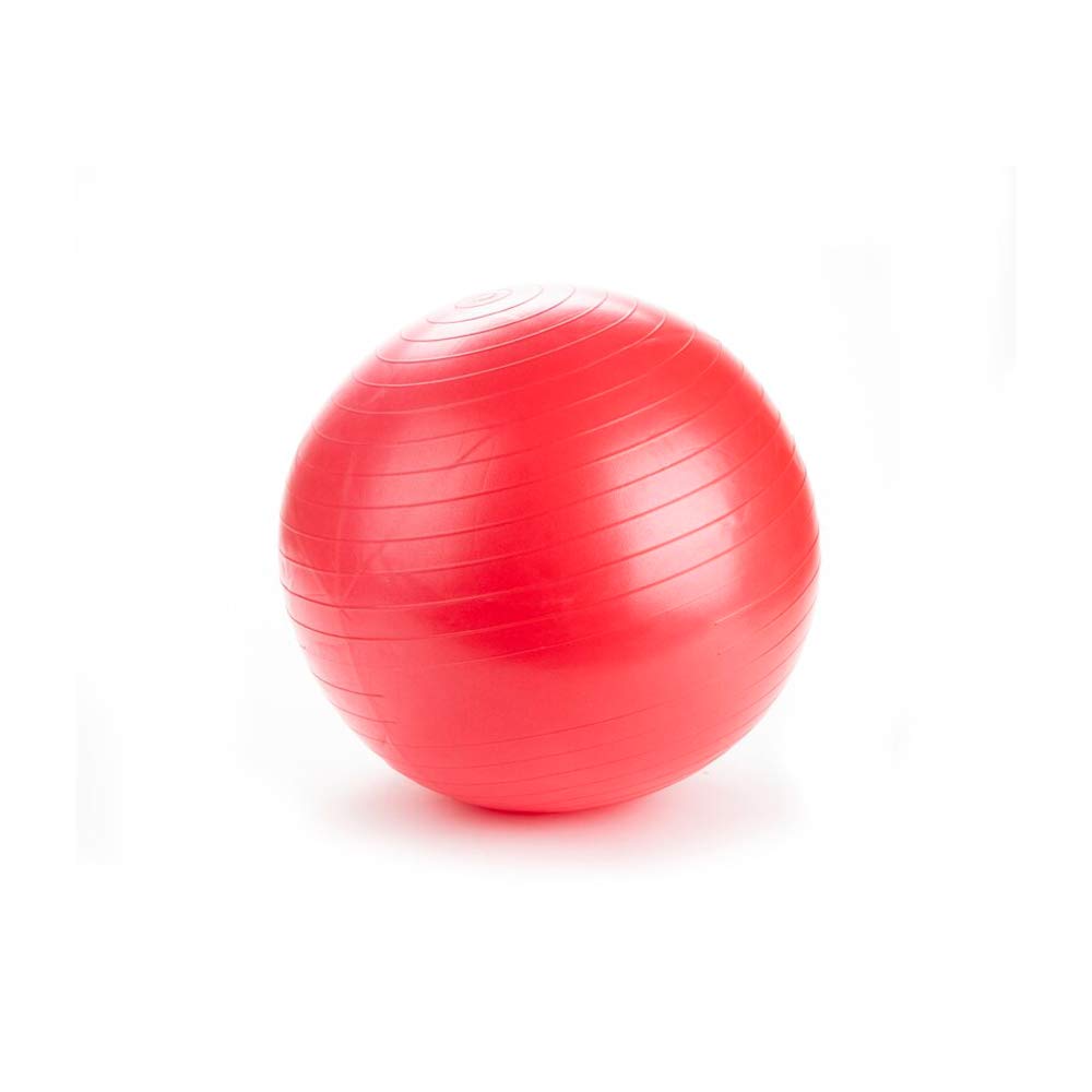 Elite Exercise Ball Red With Pump Anti- Burst, (22in Diameter) - Opticdeals
