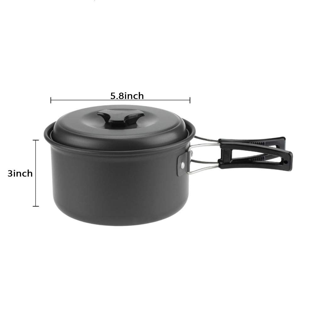 ShellKingdom Outdoor Camping Cooking Kit Portable Non-Stick Backpacking Picnic - Opticdeals