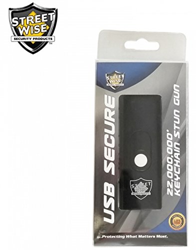 Streetwise USB 22,000,000 Keychain Stun Gun Key Chain and Flashlight - Opticdeals