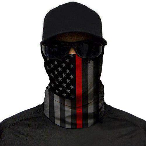 Salt Armour Face Shield | Blackout Thin Red Line American Flag - Opticdeals