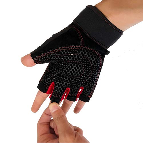 Lift Weight Lifting Gloves (Red, XL) - Opticdeals