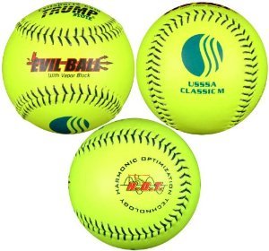 12 inch Premium Leather Softballs 12 PackTrump MP-EVIL-CLAS-Y2 Evil Sports USSSA Classic M 40/325 - Opticdeals