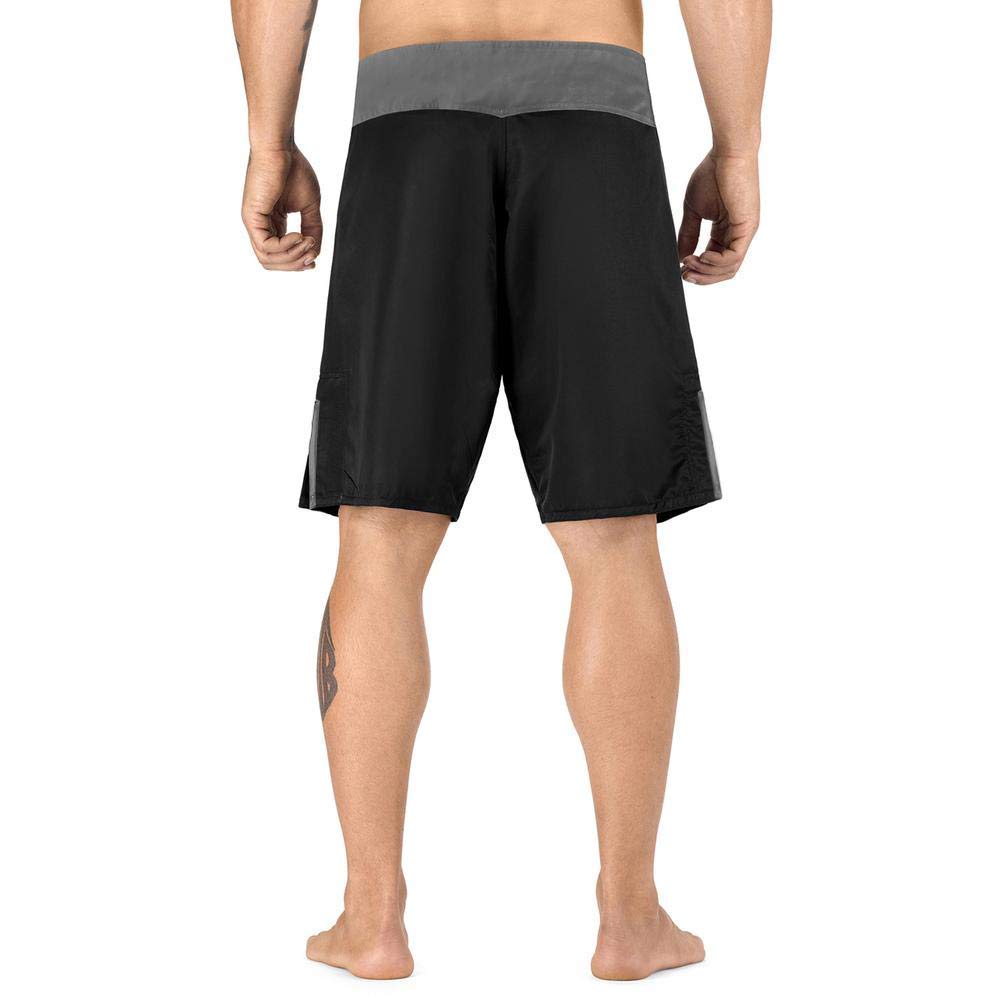 Elite Sports NEW ITEM Black Jack Series Fight Shorts,Gray,X-Large - Opticdeals