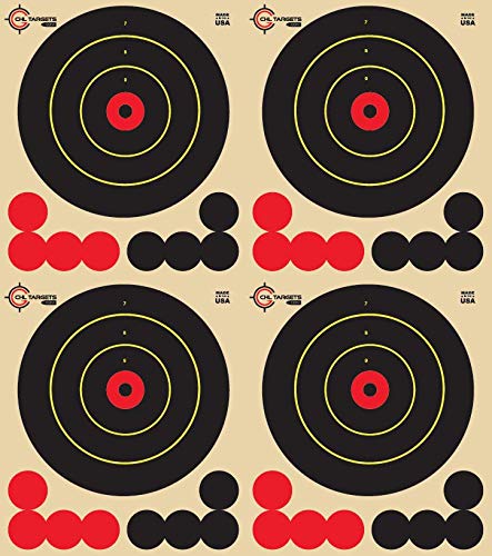 Reactive Targets™ (Peel-and-Stick Target) 4.5" Four Bulls Eye Target - Biggest - Opticdeals