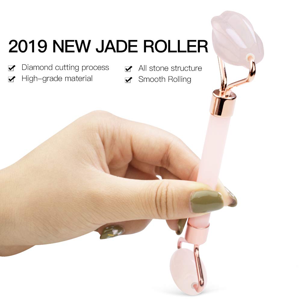 Face Roller, Cftdis Facial Roller Spa Roller Jade Roller Quartz Roller for Eye - Opticdeals