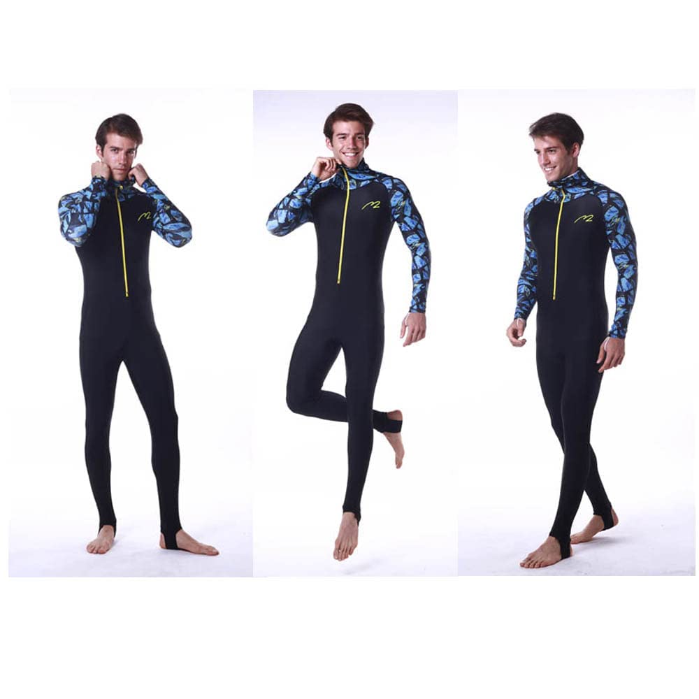 Wetsuit Full Suits for Women or Men Sz Med Modest Full Body Diving Suit & Breathable Sports Skins for Running Snorkeling Swimming 1009 (017-MAN, M) - Opticdeals