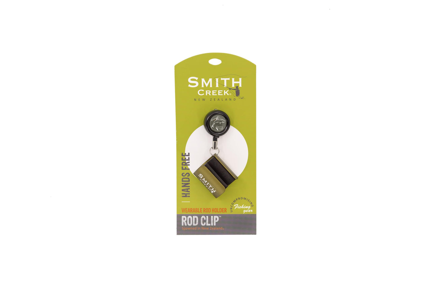 Smith Creek Rod Clip, Wearable Fishing Rod Holder, Green - Opticdeals