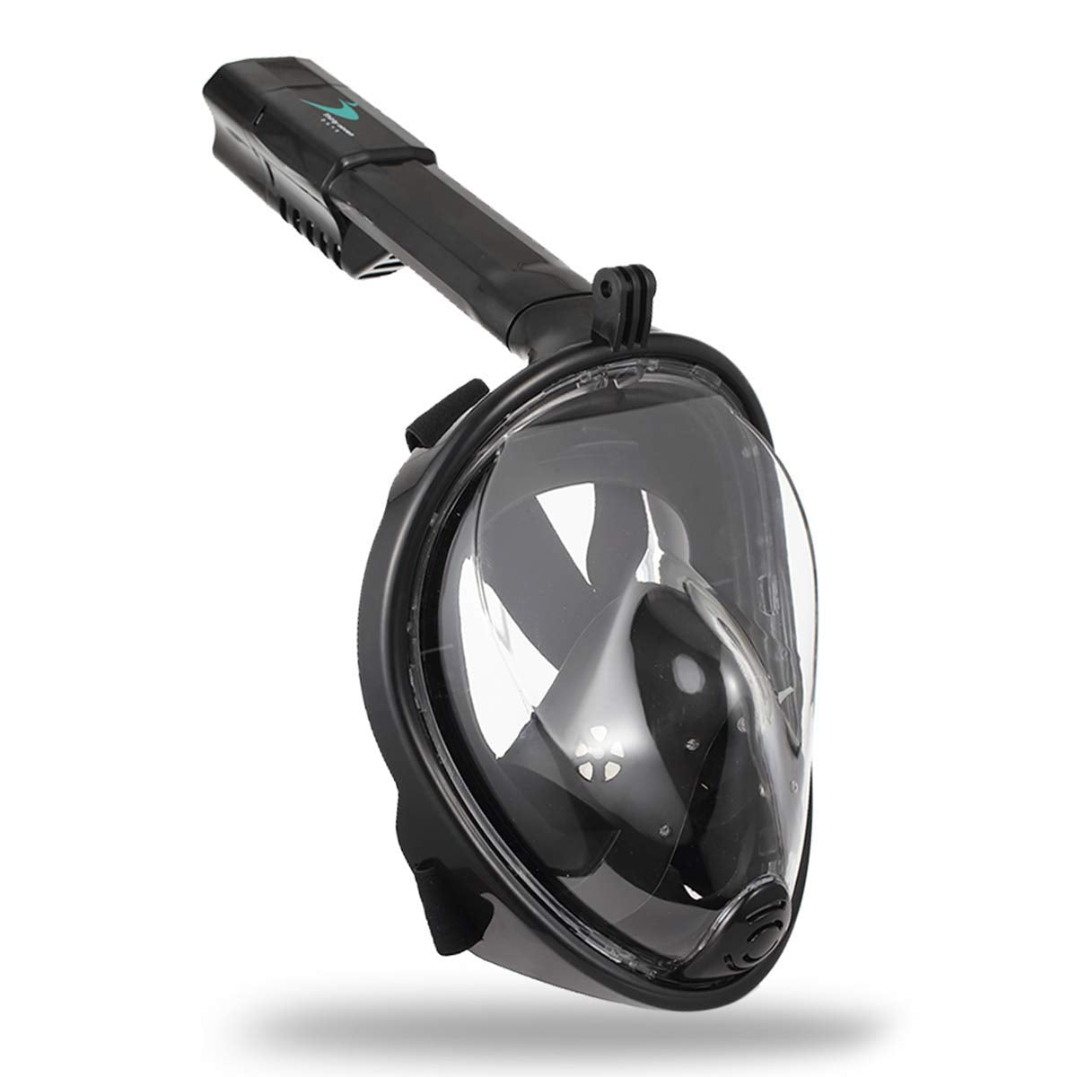 Full Face Snorkel Mask, Black Detachable Camera Mount, Anti-Fog Anti-Leak  S/M) - Opticdeals