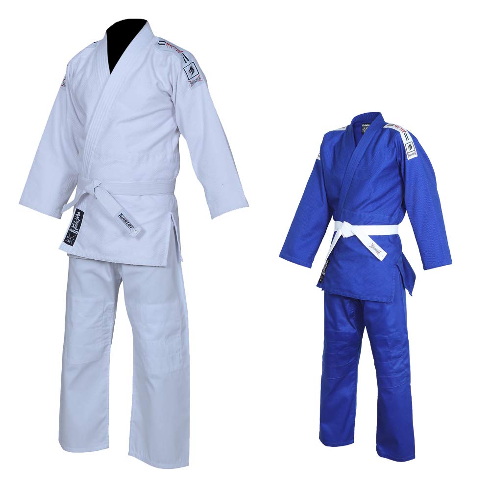 Twister Judo Gi Black Tiger Judo Uniform  (White, 5)  With Free Belts - Opticdeals