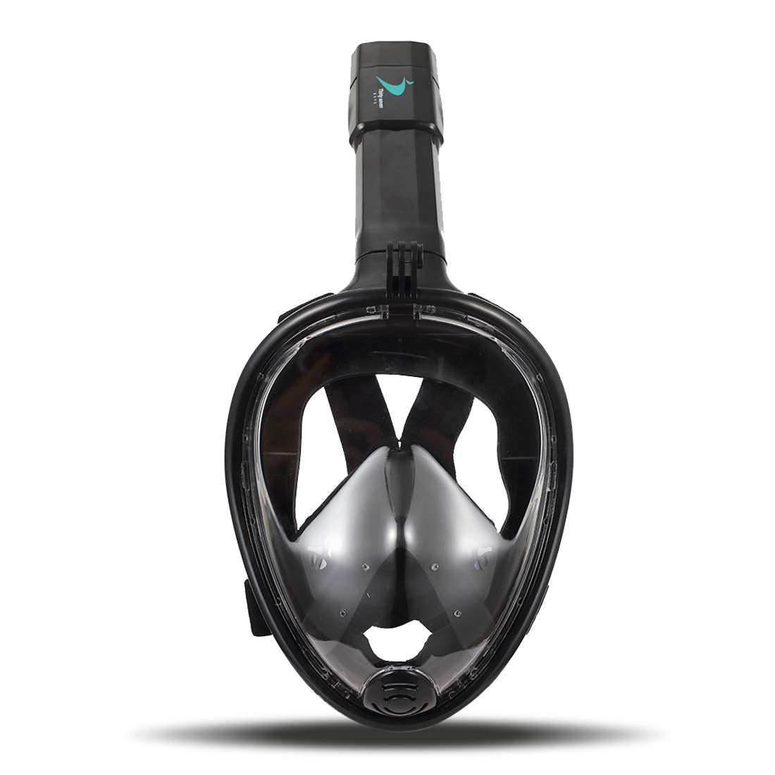 Full Face Snorkel Mask, Black Detachable Camera Mount, Anti-Fog Anti-Leak  S/M) - Opticdeals