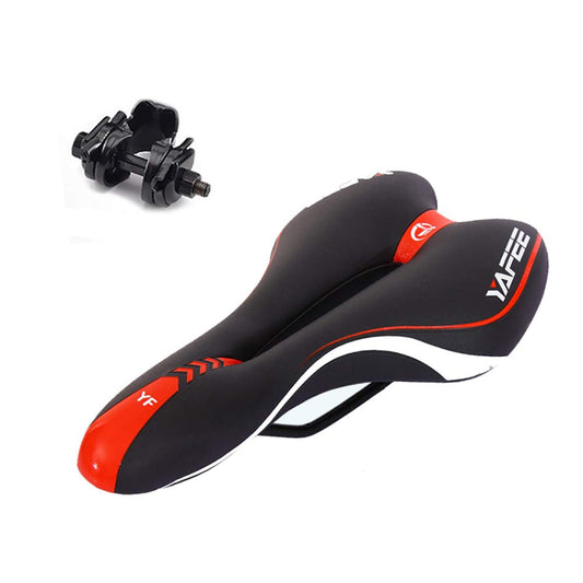 abobone Super Breathable Comfortable Bike Saddle Anatomic Relief Bike Seat Padded Cycling Seat Cushion with Long Soft Nose Design Bicycle Saddle Fit for Road Bike and Mountain Bike (red) - Opticdeals