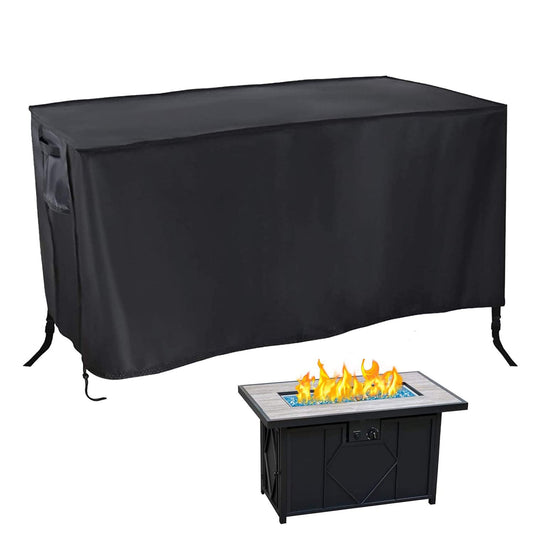 Rilime Fire Pit Cover Square,28 Inch -32 Inch Waterproof Gas Fireplace Fire Pit - Opticdeals