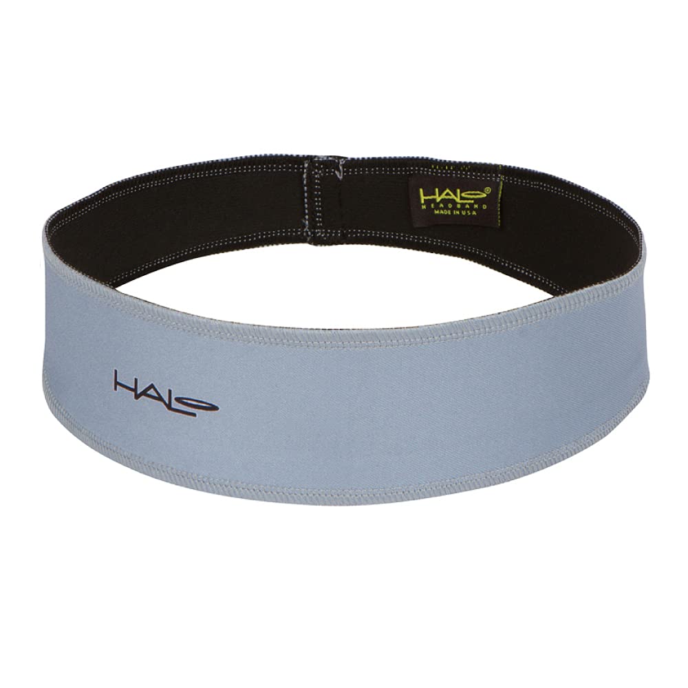 Halo Headband Halo II, Sweatband Pullover for Men and Women, No Slip with Moisture Wicking Dryline Fabric, Grey, One Size - Opticdeals