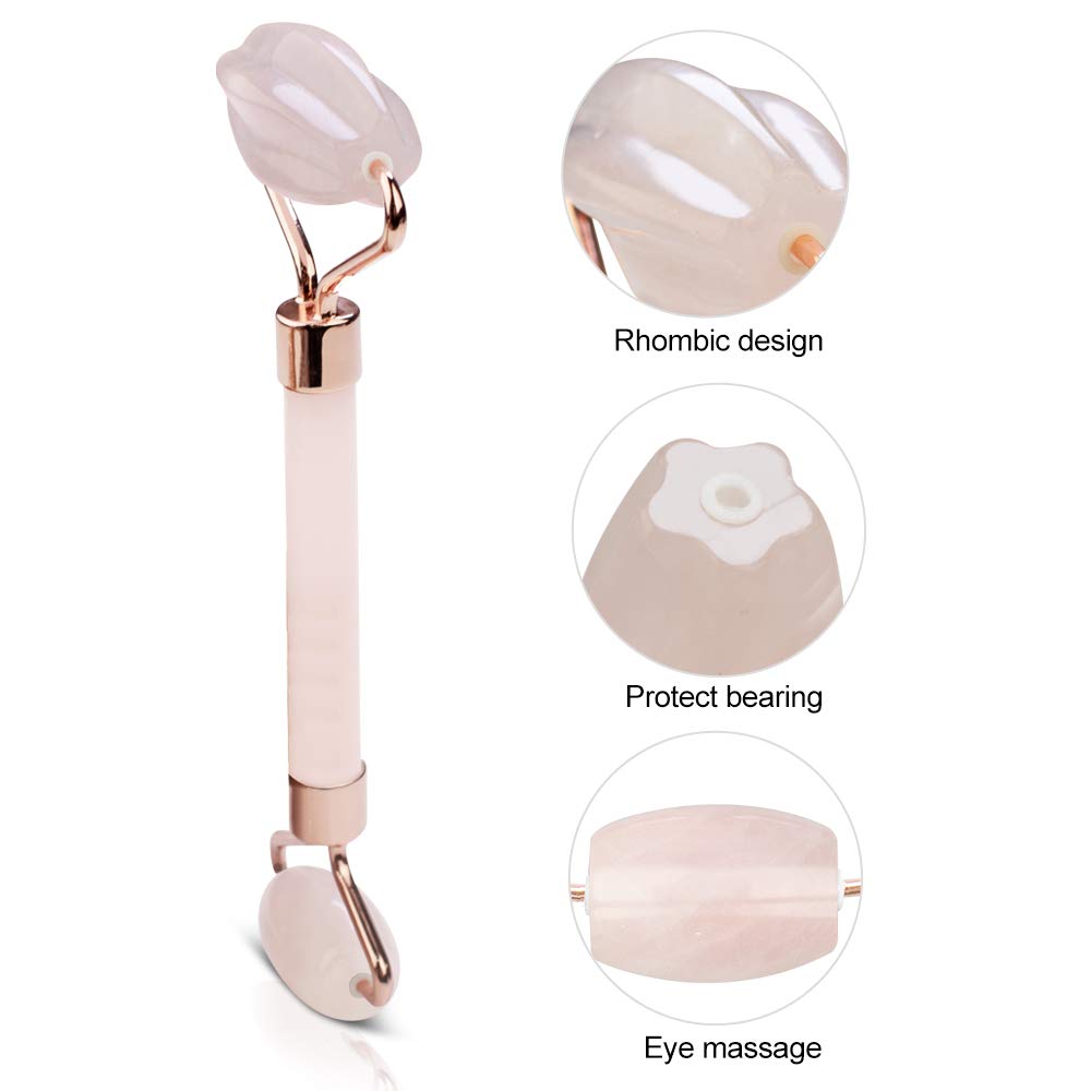 Face Roller, Cftdis Facial Roller Spa Roller Jade Roller Quartz Roller for Eye - Opticdeals