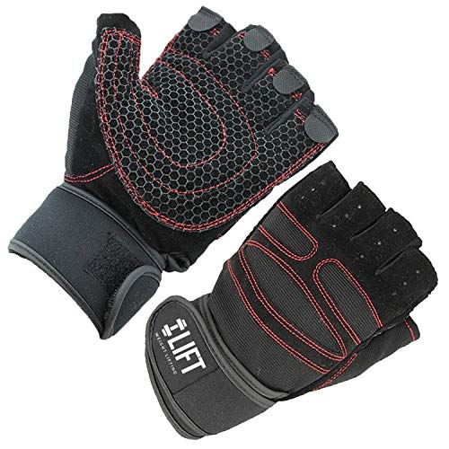 Lift Weight Lifting Gloves (Red, XL) - Opticdeals