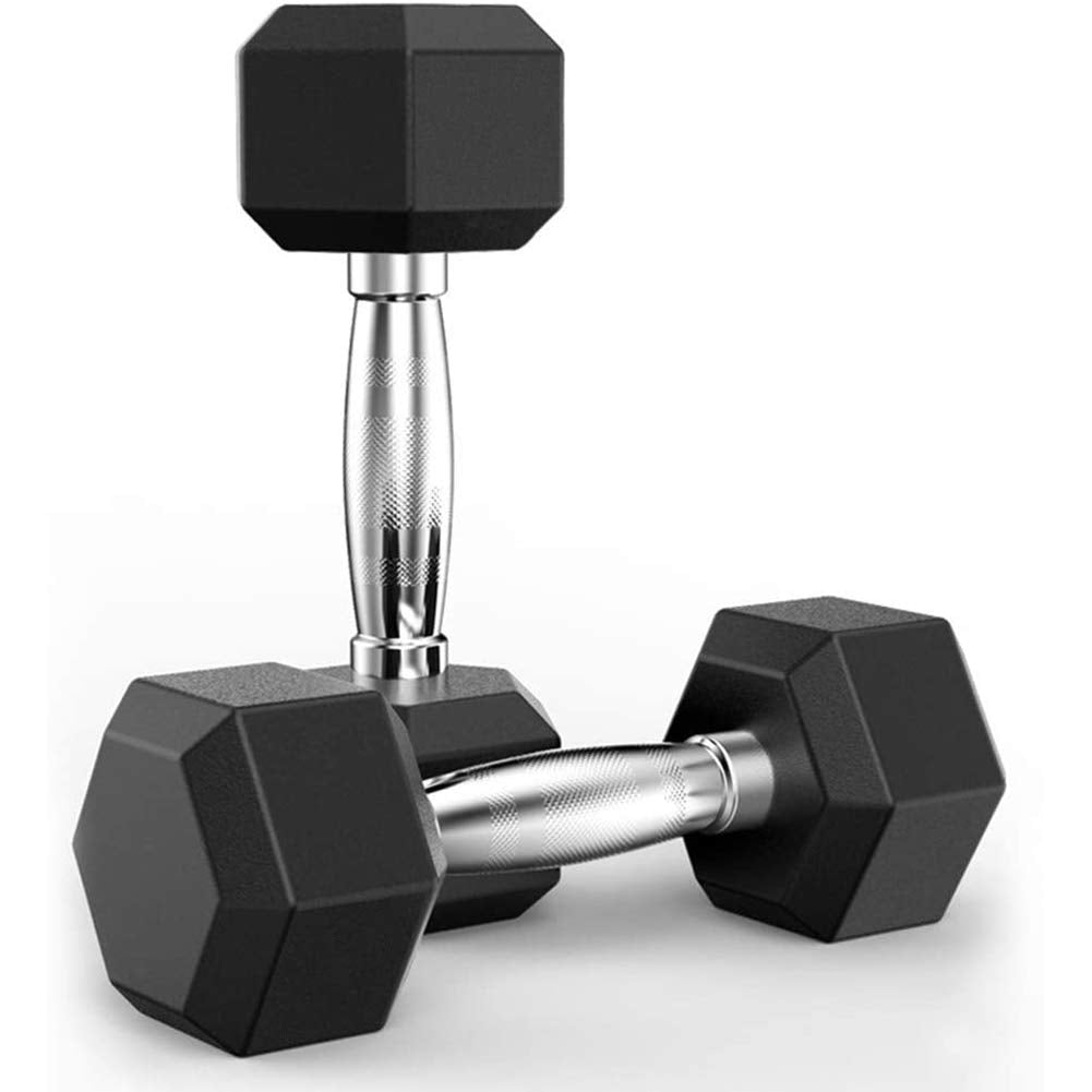 Uther Dumbells Weights Dumbbells Set Heavy Choose Weight Barbell Set Hex Rubber - Opticdeals