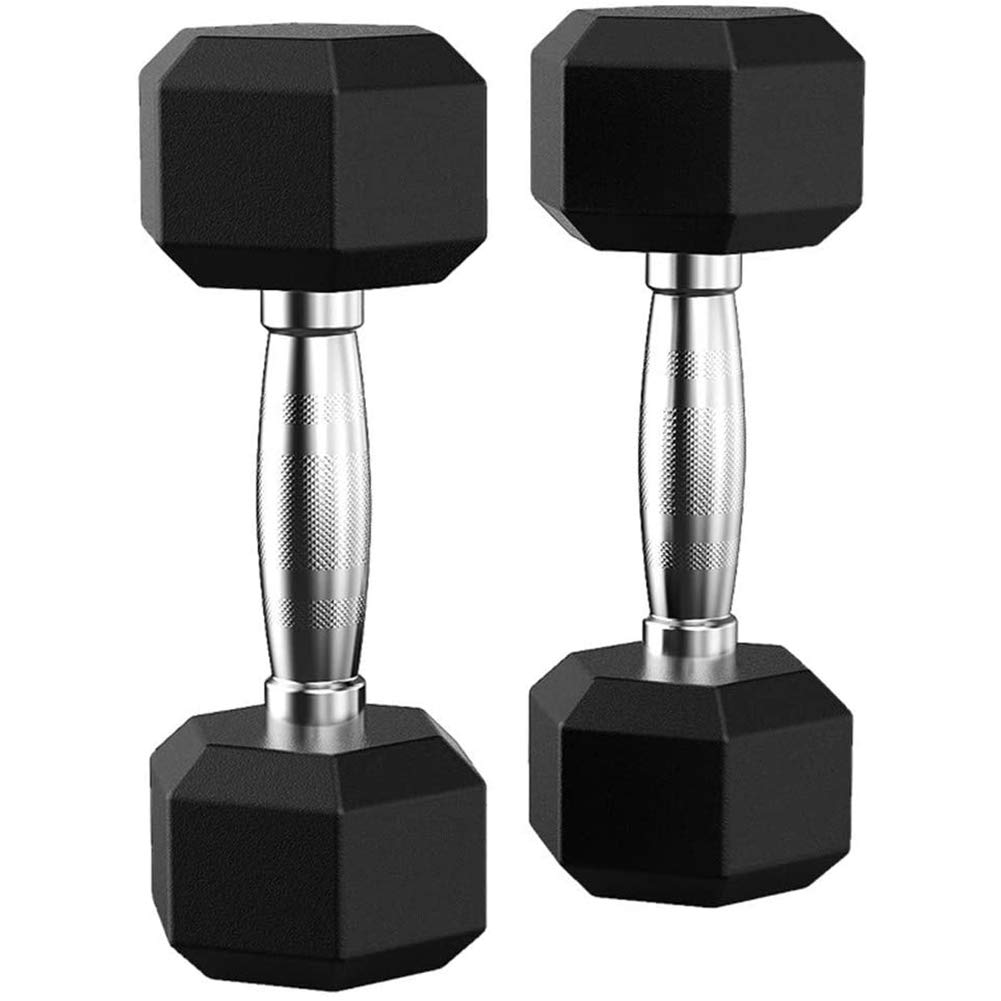 Uther Dumbells Weights Dumbbells Set Heavy Choose Weight Barbell Set Hex Rubber - Opticdeals