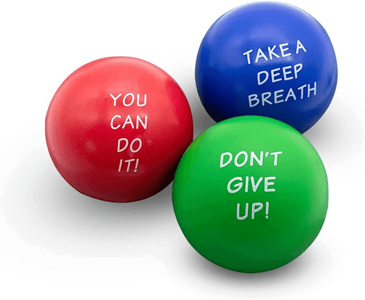 Elibia Set of 3 Motivational Stress Balls for Adults and Kids - Hand Exercise Ba - Opticdeals