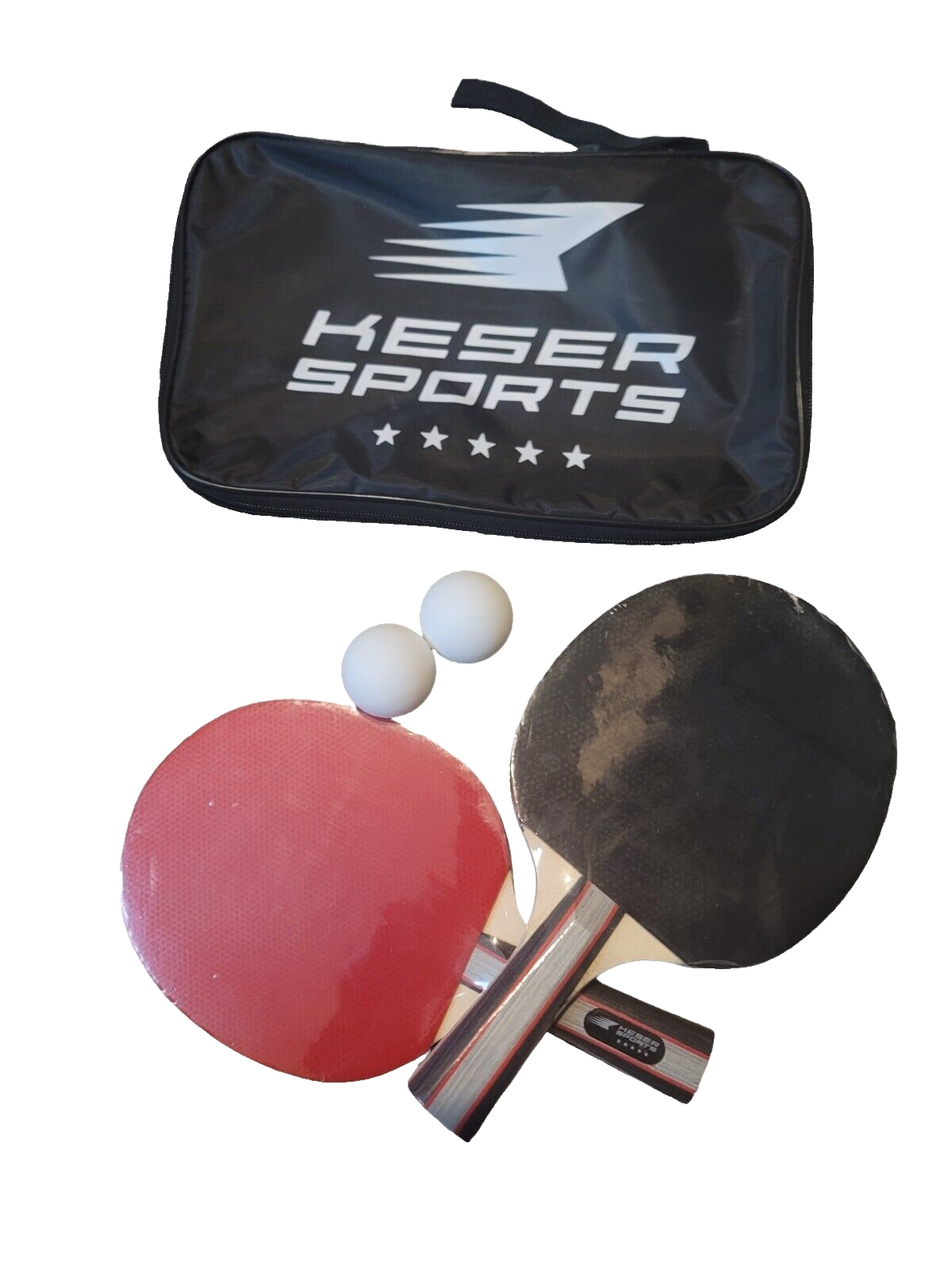 ping pong paddle set 2 balls, 2 paddles with carry case - Opticdeals