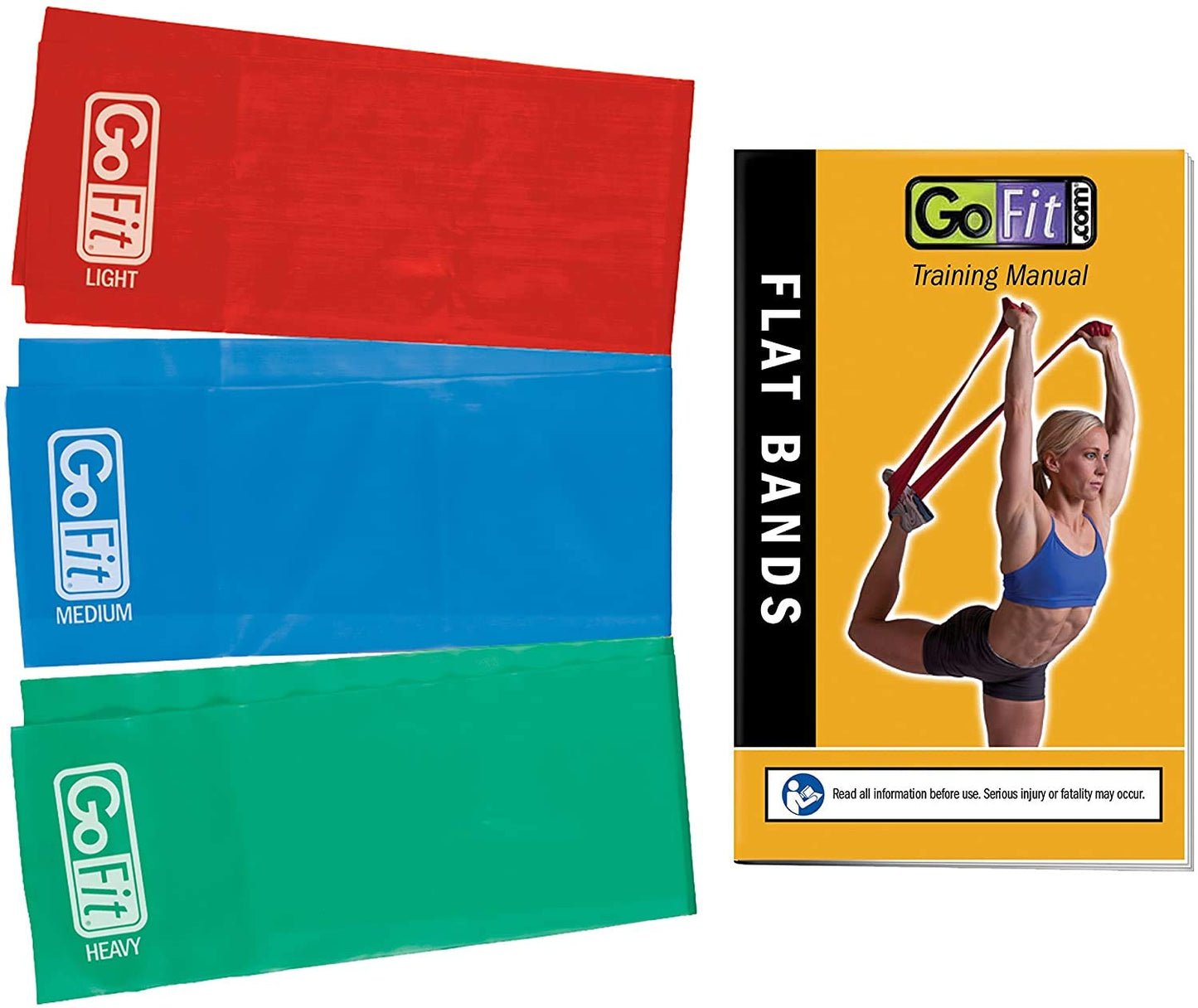 GoFit Latex Power Flat Band Kit for Resistance Band Training, Stretch Resistance Band, Mobility Band - Opticdeals