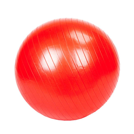 Elite Exercise Ball Red With Pump Anti- Burst, (22in Diameter) - Opticdeals