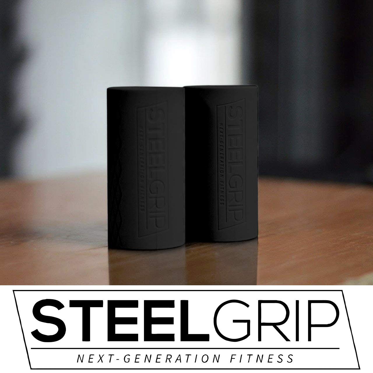 Steelgrip Thick Bar Grips for Dumbbell and Barbell, Fat Silicone Arm Blasters - Opticdeals