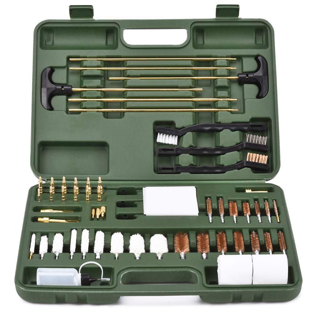 Universal Gun Cleaning Kit With Case - Opticdeals