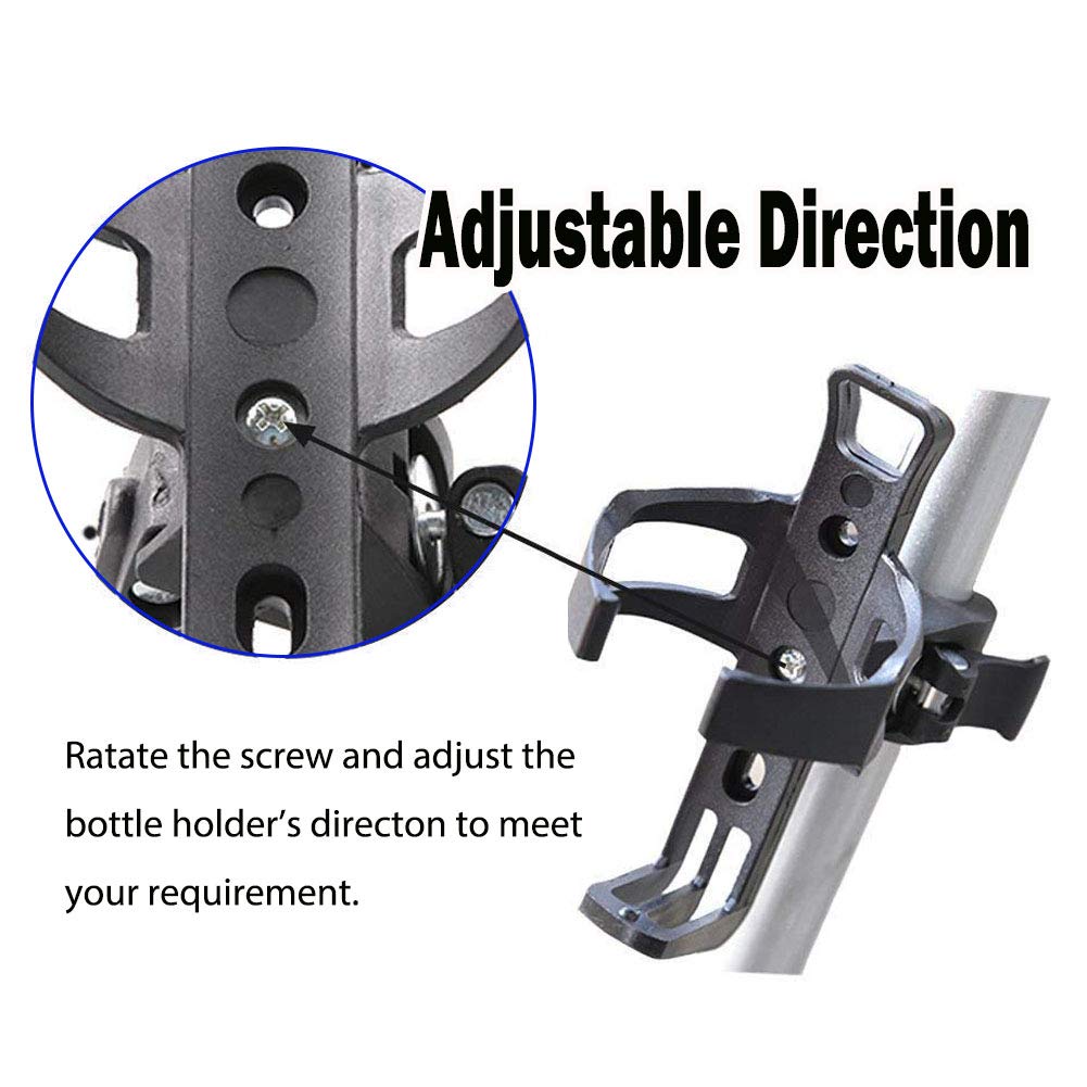 LIPROFE 2 PCS Adjustable Bike Water Bottle Holder Mountain Road Bicycle No Screws Bottle Cage Rack 360 Degree Rotating - Opticdeals