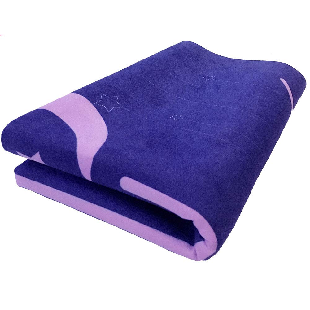 Foldable Travel Yoga Mat with Carrying Bag Portable Non Slip 1.5mm Thin Exercise Mat for Hot Yoga Pilates Gym Workout Sports Purple - Opticdeals