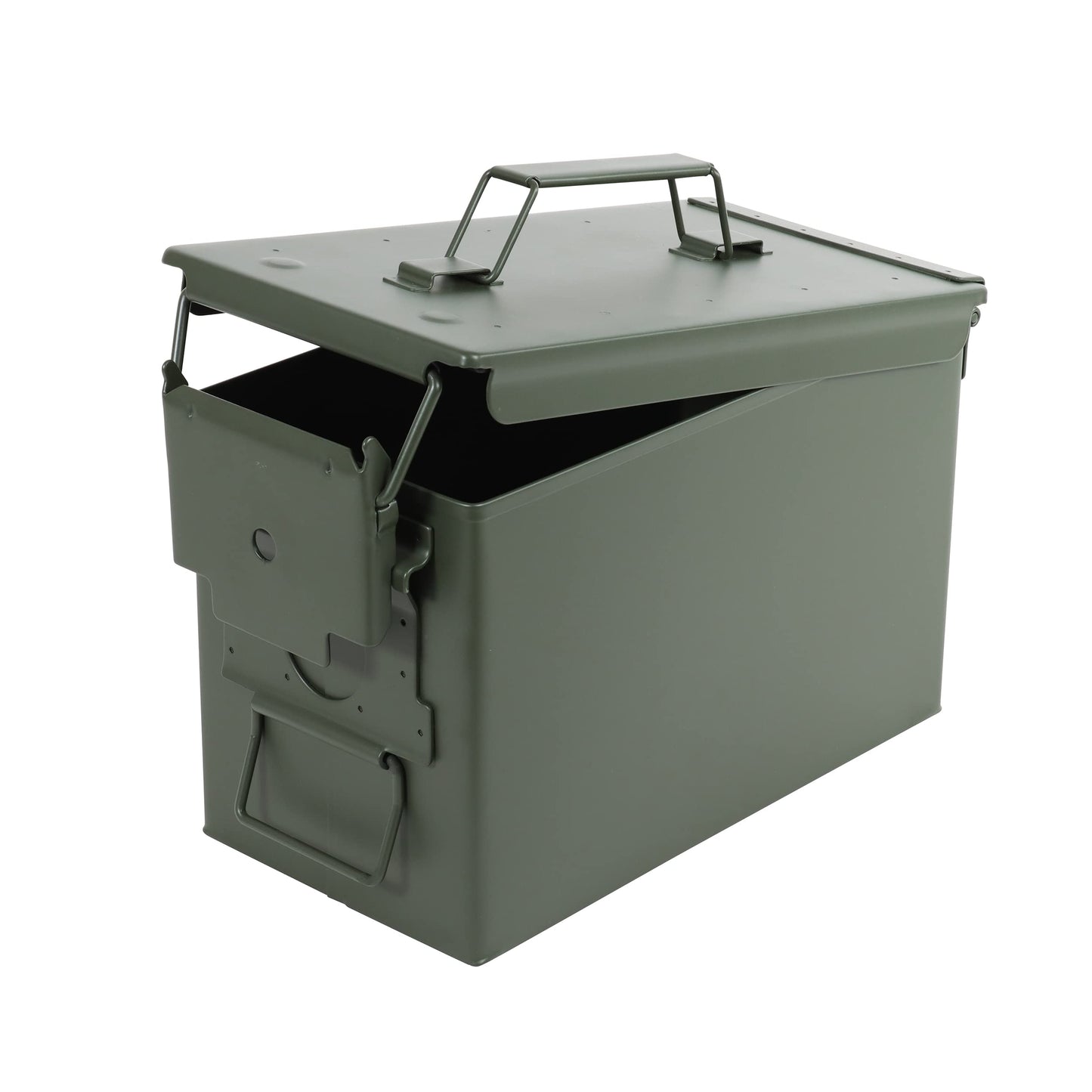 Redneck Convent Ammo Can 50 Cal Solid Steel Military Metal Ammo Box with Airtight Sealed Lid to Protect Ammunition Gear - Opticdeals