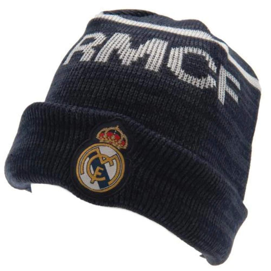 Real Madrid Knitted Turn Up Hat - Authentic EU Imported Merch - Opticdeals