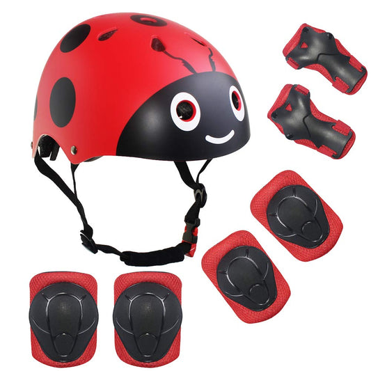 Lanova Kids Protective Gear Set Ages 3-8 Yrs  Sz Sm Adjustable Helmet Knee Elbow Pads Wrist Guards  Bike Skating Skateboard Helmet for Kids - Opticdeals