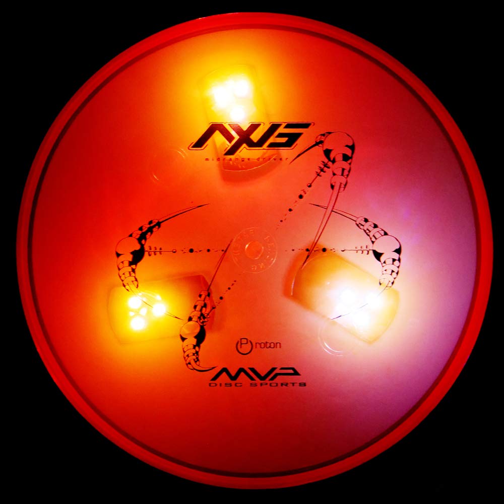 MVP Disc Golf Flat LED Tri-lite Disc Golf Lights (Pack of 10) (Magenta) - Opticdeals