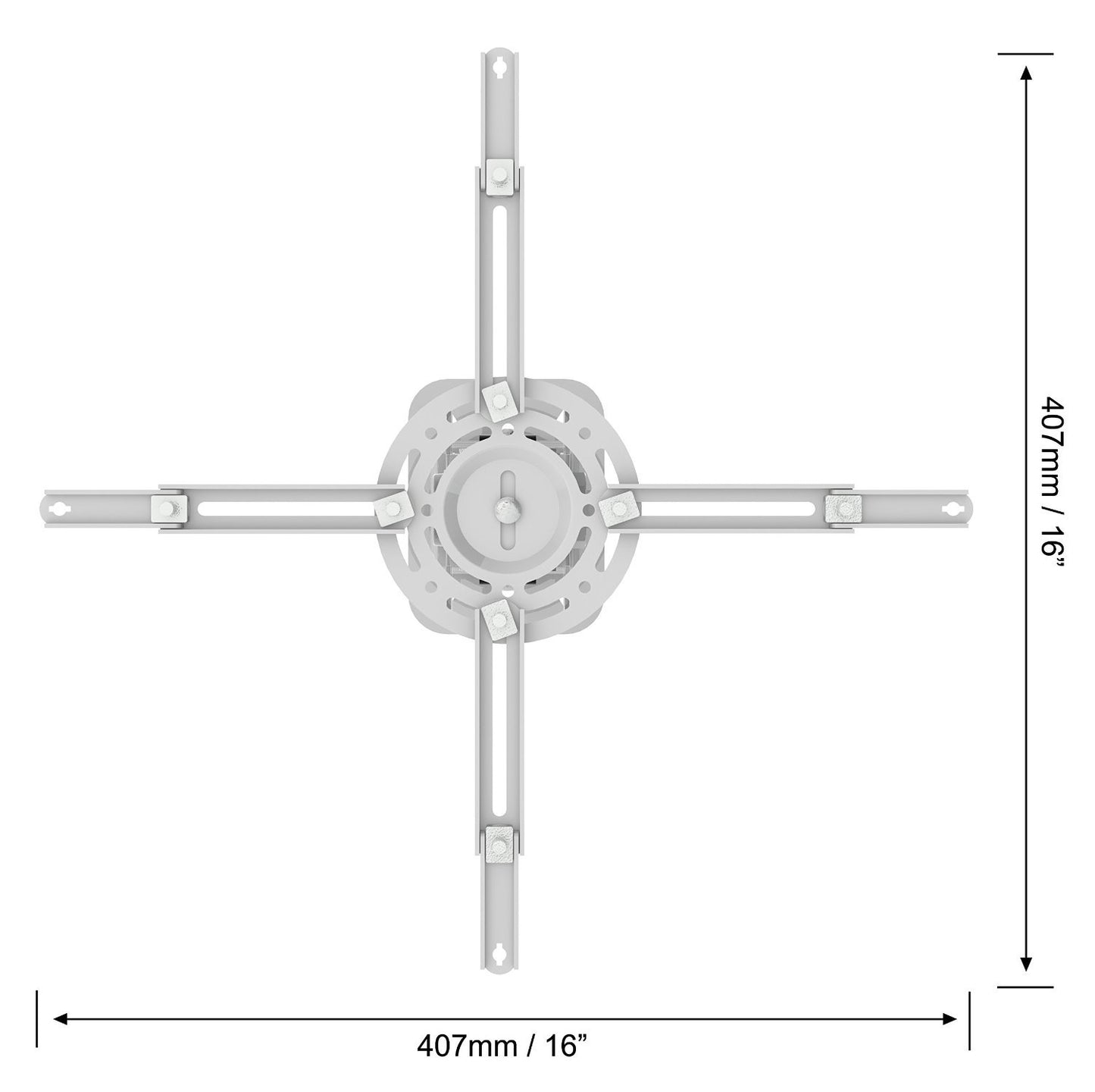 QualGear PRB-717-Wht Ceiling Mount Projector Accessory - Opticdeals