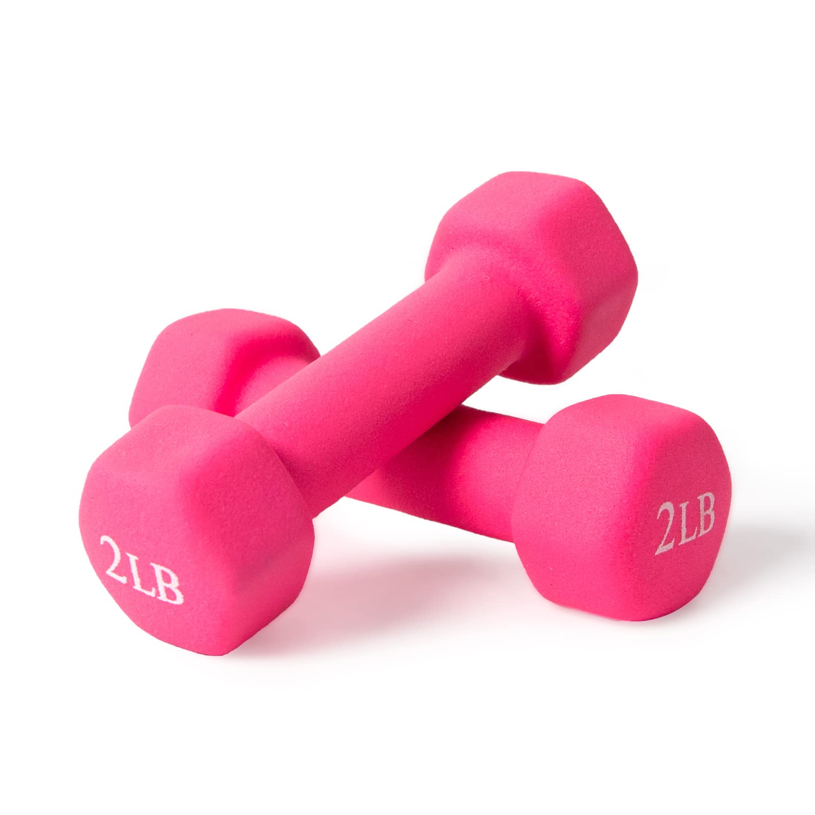 RitFit Set of Two Neoprene Dumbbells 2lb Rose Pink - Opticdeals