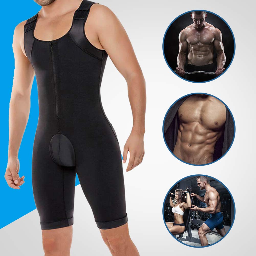 Compression Garments Fajas Colombianas para Hombre Bodysuit Shapewear Shirt - Opticdeals