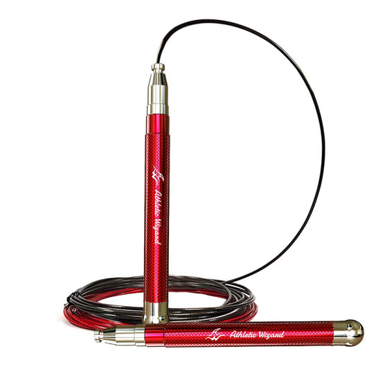 Athletic Wizard Self-Locking Jump Rope - Aluminum Handle - Great for Crossfit - Opticdeals