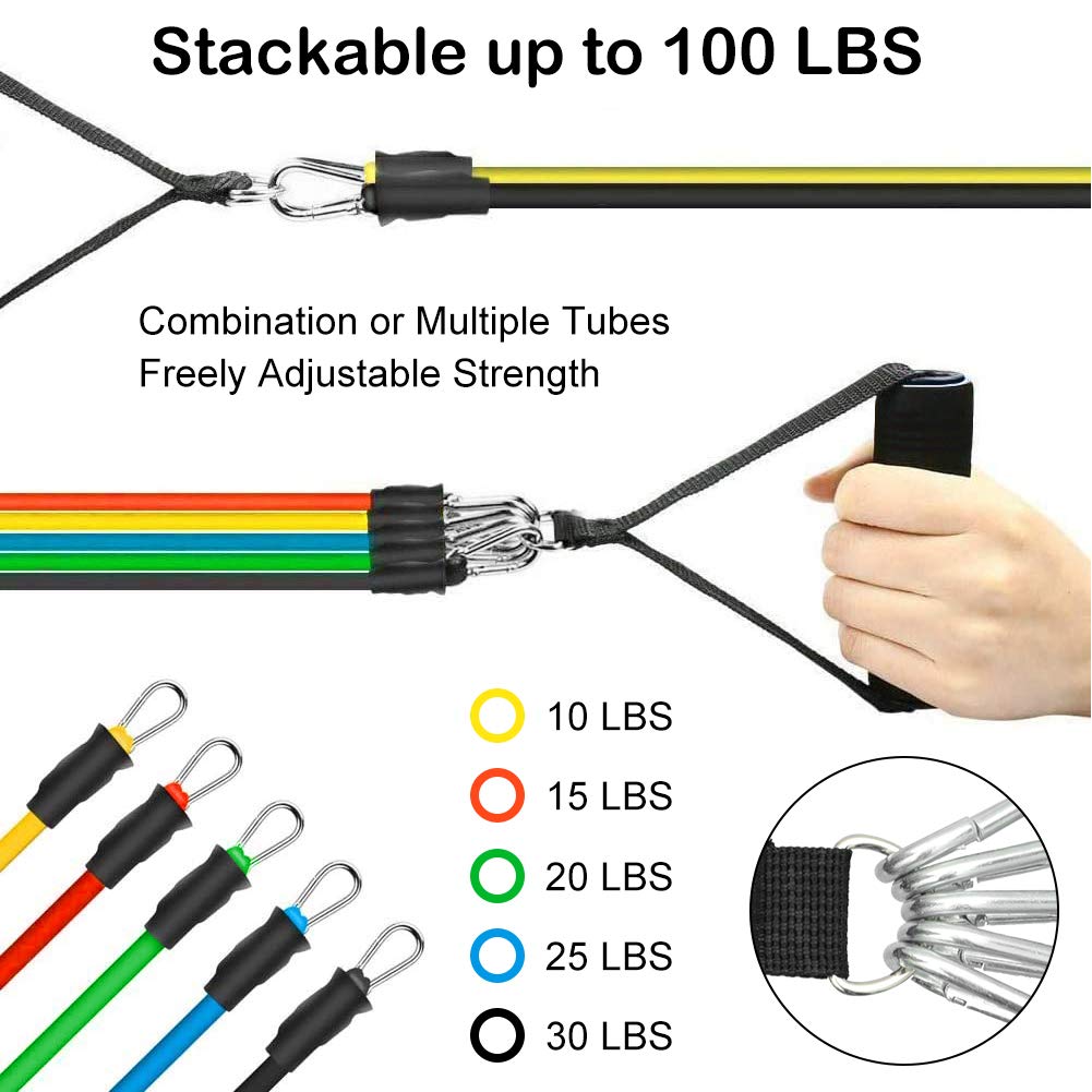 Workout Resistance Bands, Resistance Cords for Shoulder Exercise Comes with 2 - Opticdeals