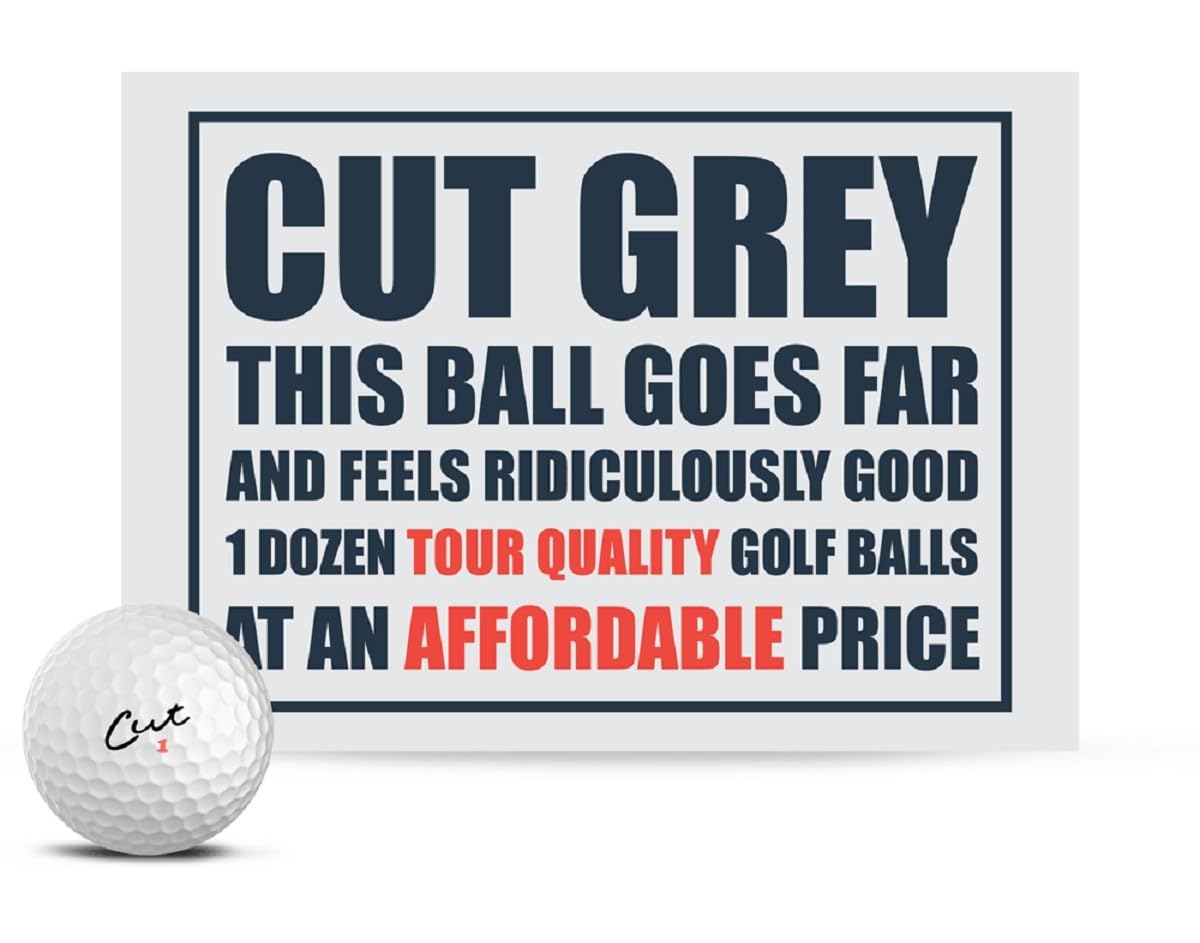 Cut Golf Cut Grey Golf Balls, White 1Dozen - Opticdeals