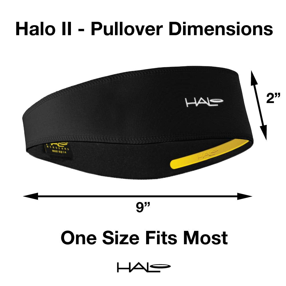 Halo Headband Halo II, Sweatband Pullover for Men and Women, No Slip with Moisture Wicking Dryline Fabric, Grey, One Size - Opticdeals