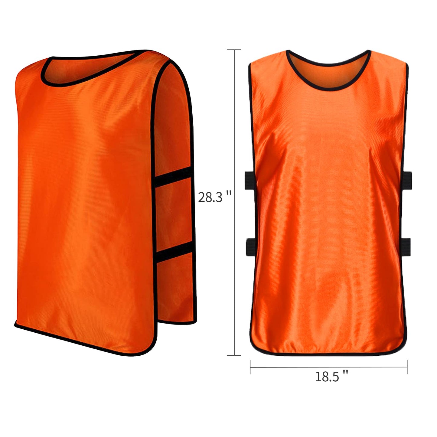 SFAKDTY 6 Pack Football Vest Scrimmage Training Team Practice Pinnies for Soccer Basketball Volleyball with Carry Bag (Orange) 3 - Opticdeals