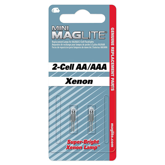 Maglite Replacement Lamps for 2-Cell AA Mini Flashlight, 2-Pack - Opticdeals