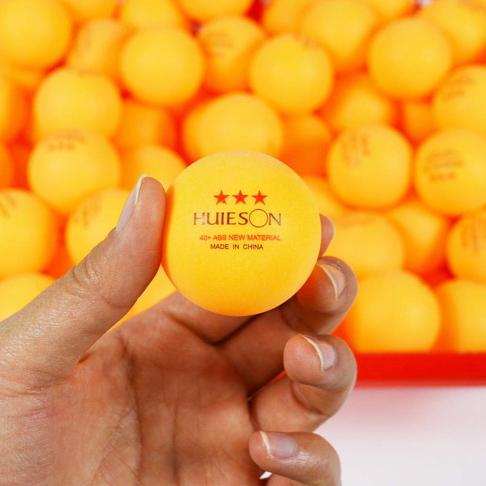 Huieson  50-Pack Ping Pong Balls Orange  Table Tennis  Advanced ABS Plastic - Opticdeals