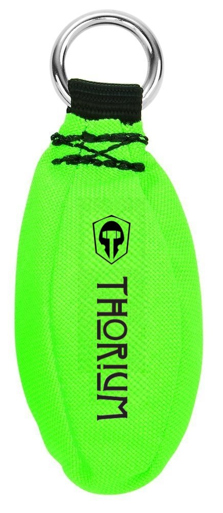 THORIUM Multi-Layer Outdoor Slingshot Launcher Arborist Throw Weight Bag Pouch - Bright Green 12oz / 340g - Opticdeals