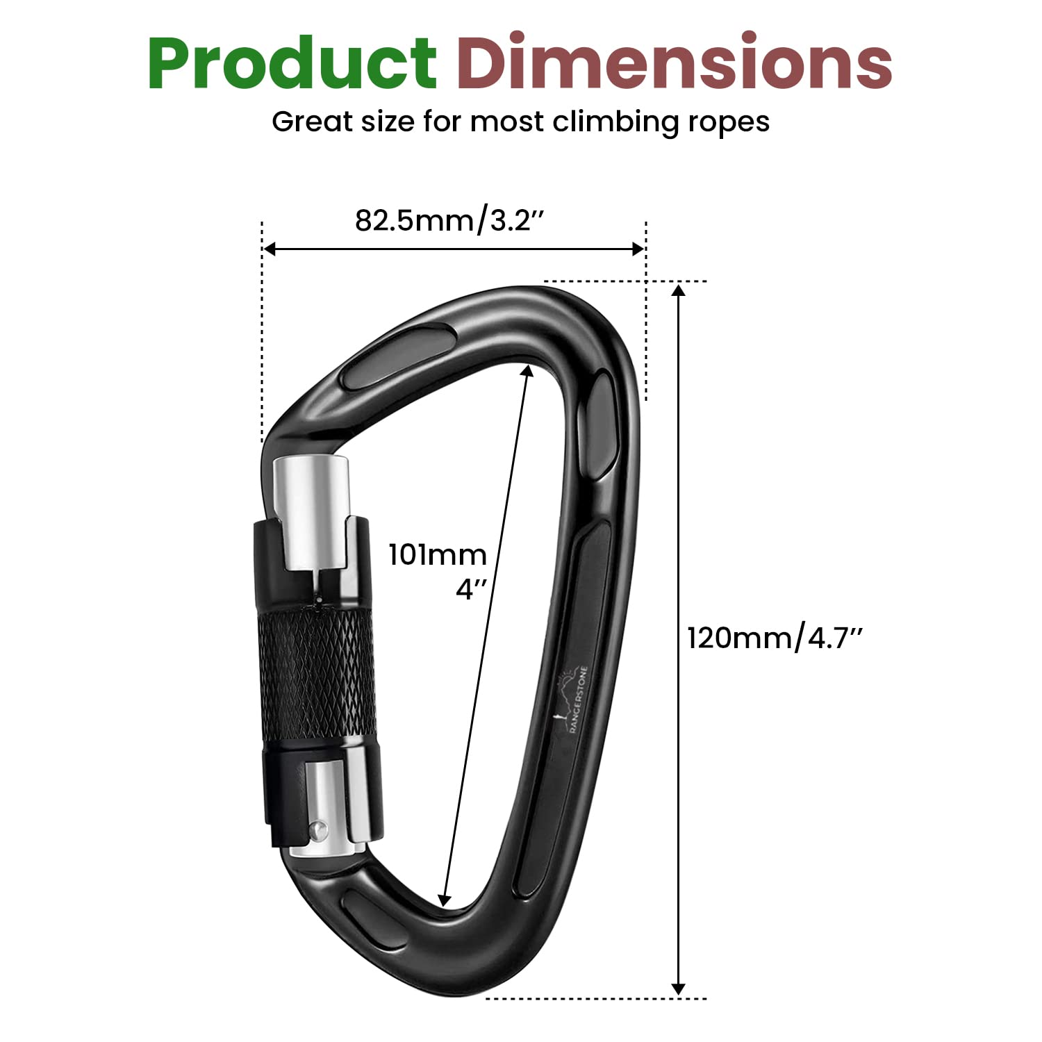 Carabiner for Climbing  Reliable and Heavy-Duty Locking Carabiner  2 Packs OF 3 - Opticdeals