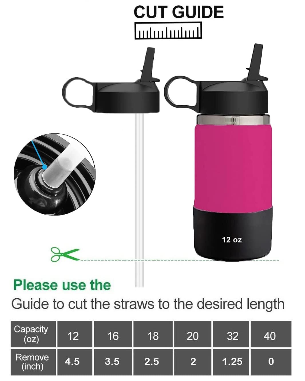 The Mass Straw Lid and Boot for Hydro Flask Wide Mouth and Other Brand Insulated - Opticdeals