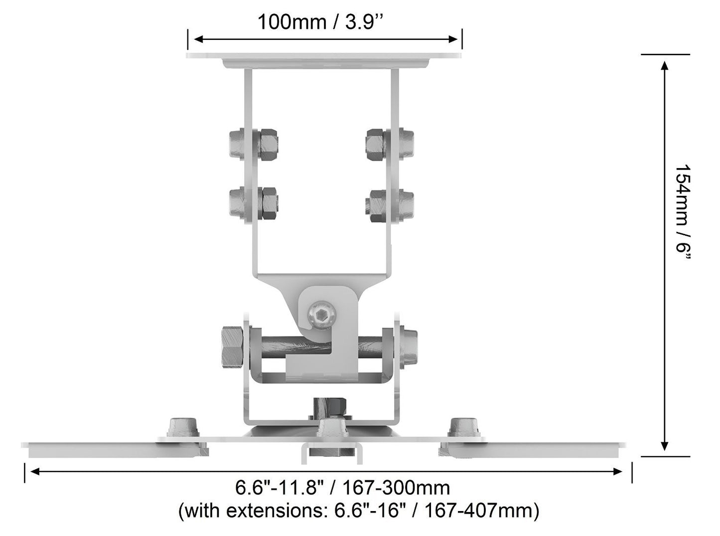 QualGear PRB-717-Wht Ceiling Mount Projector Accessory - Opticdeals