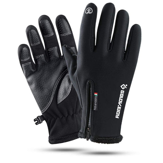 Golovejoy Amazing 7 Touch Screen Novelty Women's Men's Gloves, Outdoor Recreation Winter Warmest Waterproof Windproof, Cycling Climbing Skiing, with High-Density Nylon Fabric Fleece Liner (Black, L) - Opticdeals