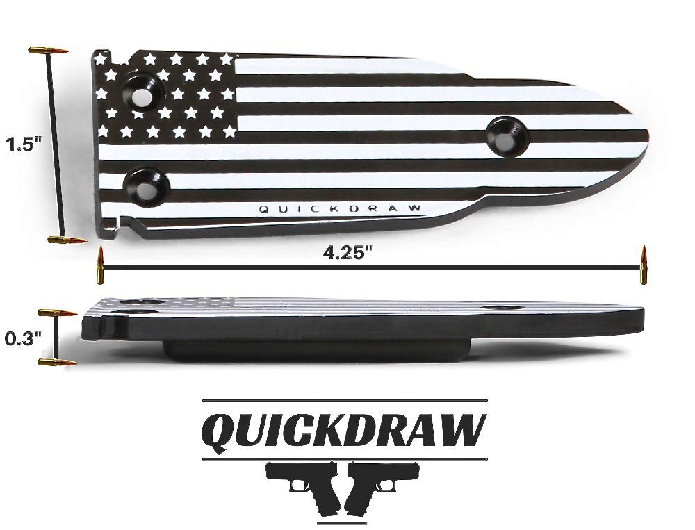 QuickDraw - Bullet Shaped Magnetic Gun Mount - Gun Magnet Mount for Vehicle or Home - Easy to Install - Handgun Concealment and Quick Draw Access - 35lbs Rated - Self Defense (Skull) - Opticdeals